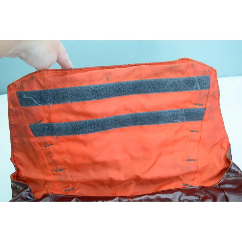 Patagonia Black Hole Mini Messenger Bag Large Burgundy Orange 49321 FLAWS